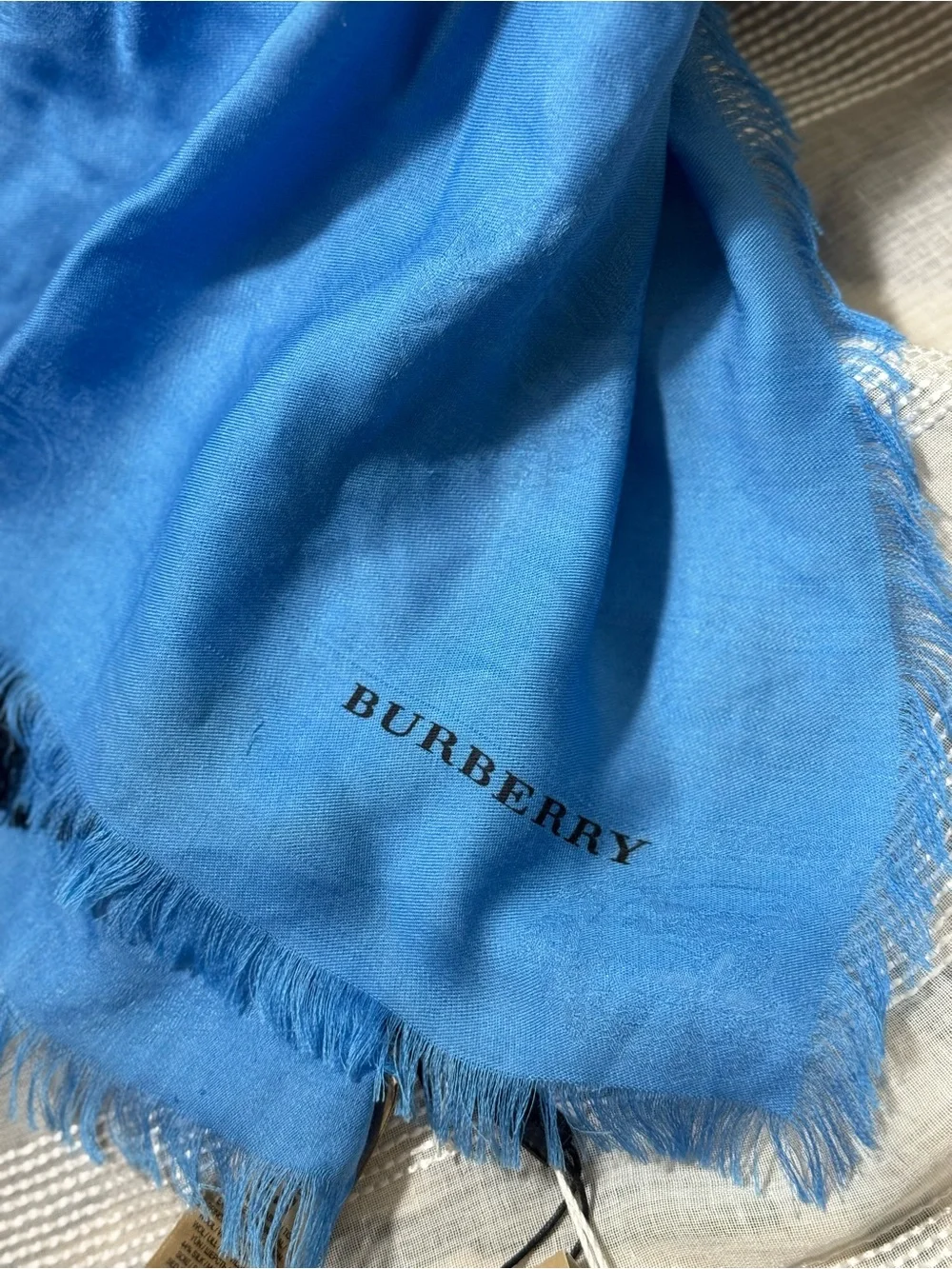 Vintage Y2K Burberry Patterned Scarf Blue Brown Red Orange Checkered